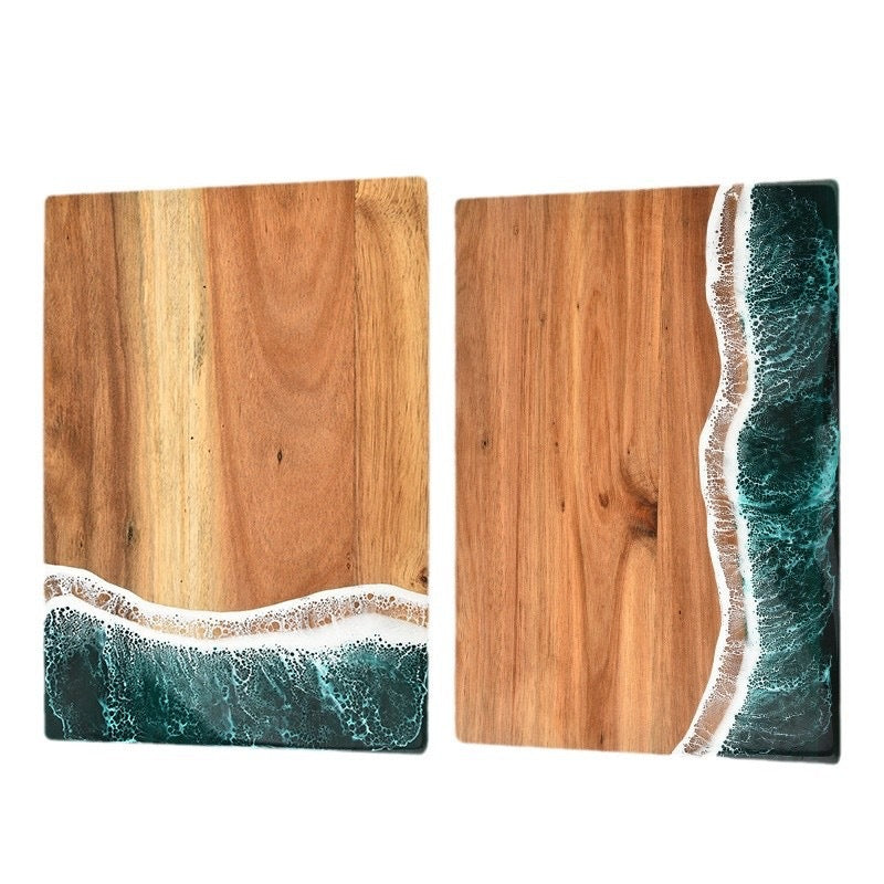 Acacia Wood & Resin Wave Cutting Board