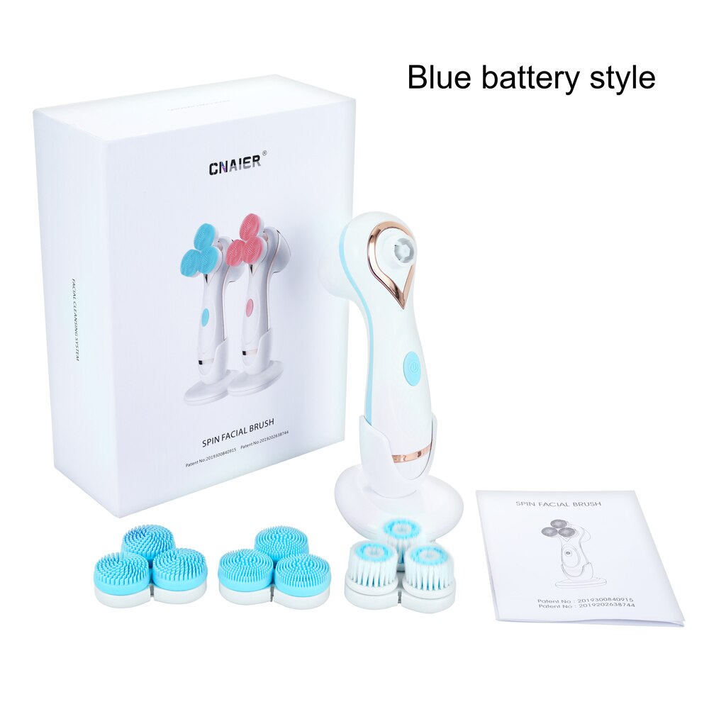 3-Head Silicone Facial Cleansing Brush