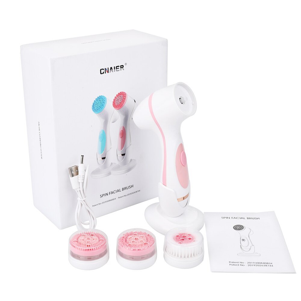 3-Head Silicone Facial Cleansing Brush
