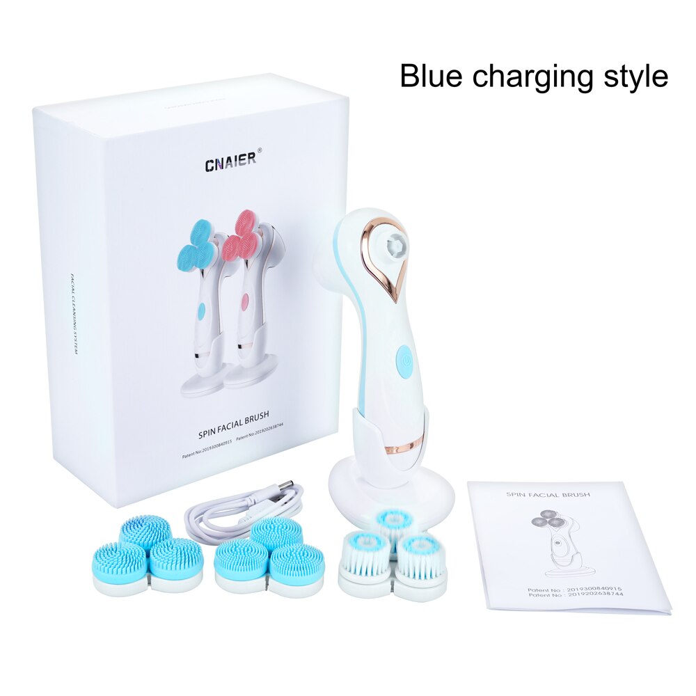 3-Head Silicone Facial Cleansing Brush