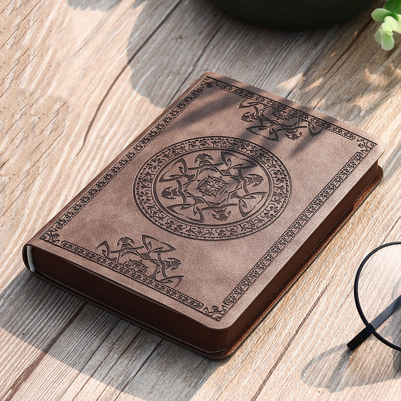 Mini notebook portable small notepad exquisite printing book students learn to write and office leather notebook A6 notebook