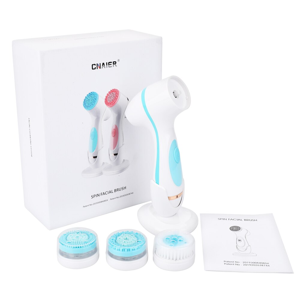 3-Head Silicone Facial Cleansing Brush