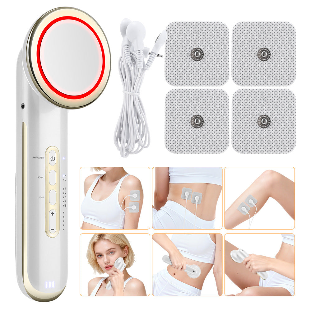 EMS Body Sculpting Device with 5 Modes, Rechargeable Far Infrared &amp; Ultrasonic Fat Burning Slimming Beauty Instrument