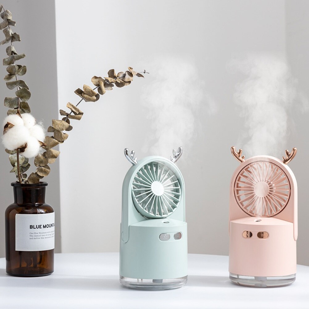 VARENI 3-in-1 Deer Desktop Humidifier Fan