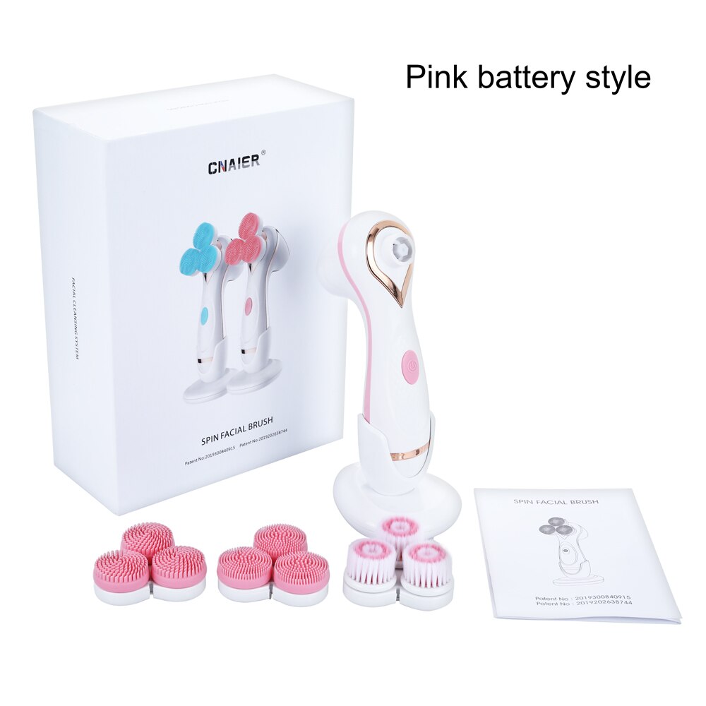 3-Head Silicone Facial Cleansing Brush