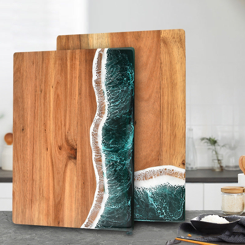 Acacia Wood & Resin Wave Cutting Board