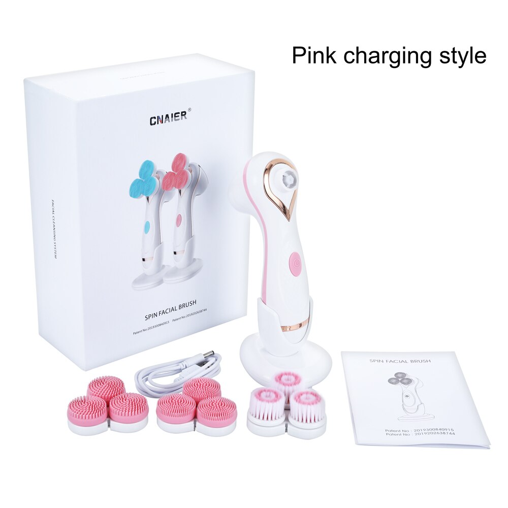 3-Head Silicone Facial Cleansing Brush
