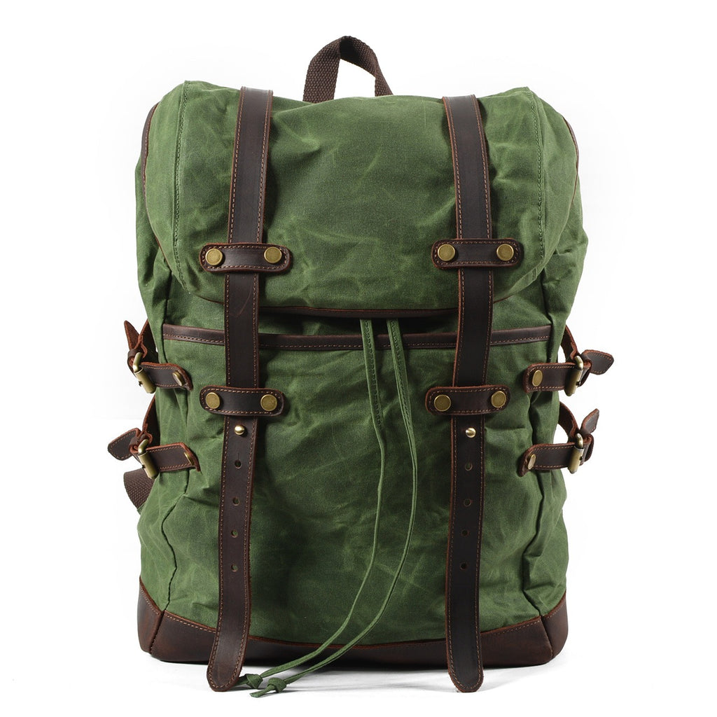 Canvas Men Bag Casual Shoulder Backpack Men Waterproof Outdoor Travel Bag Student Schoolbag
