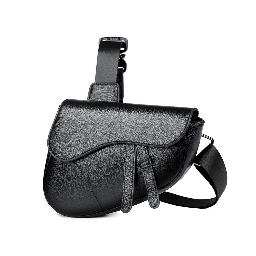 Shoulder bag saddle bag zipper diagonal cross bag men's bag