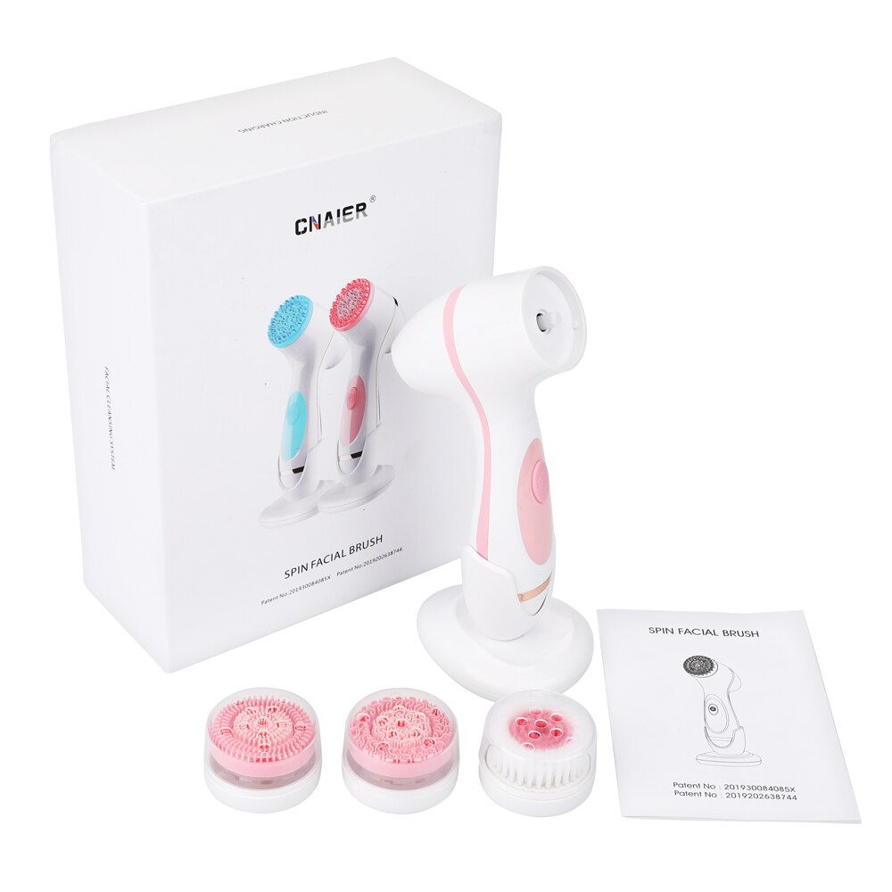 3-Head Silicone Facial Cleansing Brush