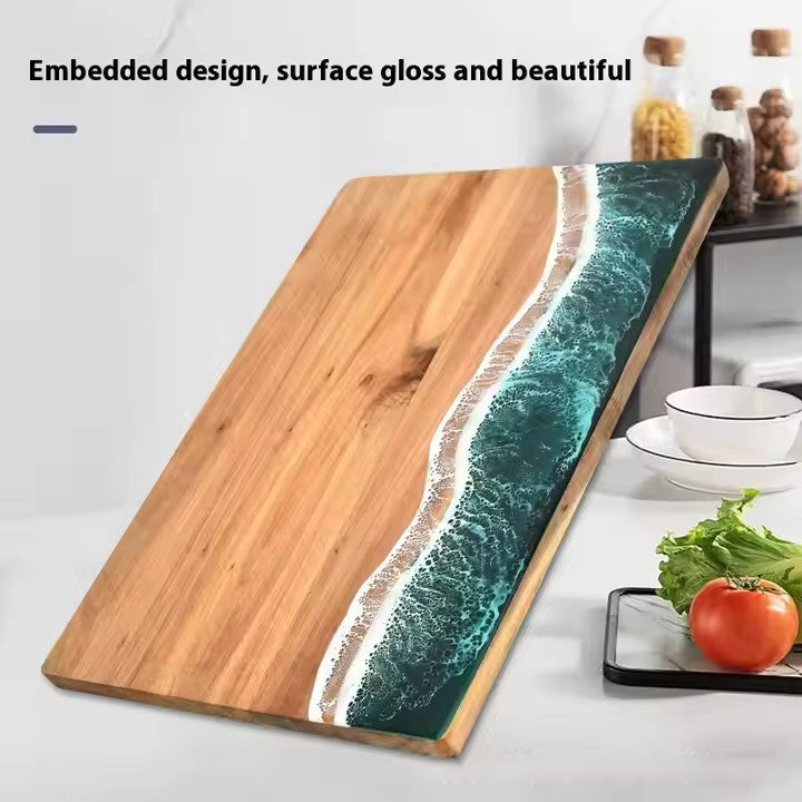 Acacia Wood & Resin Wave Cutting Board
