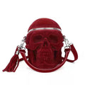 3D creative female personality funny skull black men's shoulder bag silicone messenger bag
