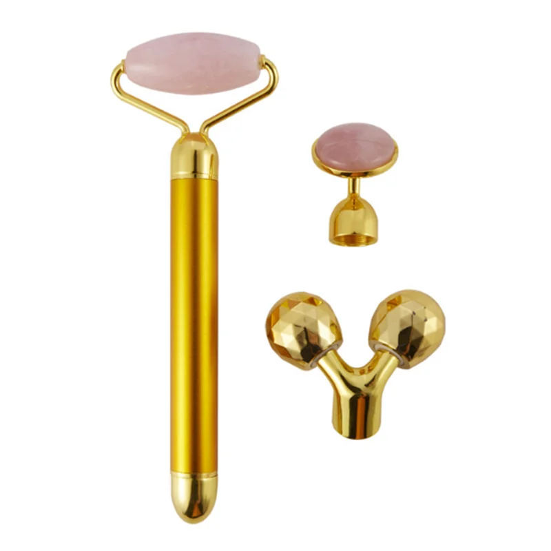 3-in-1 Electric Rose Quartz Facial Roller